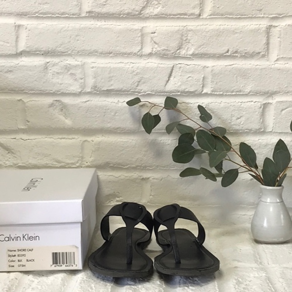 Calvin Klein Black Shore Calf Sandal